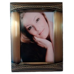 Κορνίζα μεταλλική αντικέ χρυσή 13x18εκ.