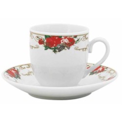 Σετ 6 φλυτζάνια καφέ πορσελάνης 90cc