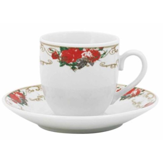 Σετ 6 φλυτζάνια καφέ πορσελάνης 90cc