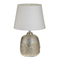 Φωτιστικό επιτραπέζιο μέταλλο/κεραμικό αντικέ χρυσό 20x43εκ.