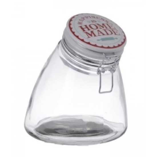 Βάζο γυάλινο με αεροστεγές κλείστρο 17x20εκ.