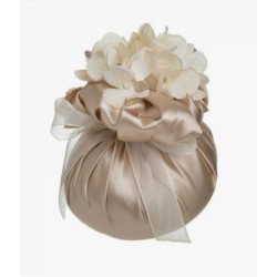 Πουγκί διακοσμητικό ύφασμα/pl μπεζ 15x16εκ.