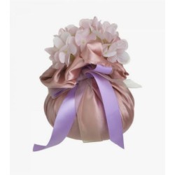 Πουγκί διακοσμητικό ύφασμα/pl ροζ/μωβ 15x16εκ.