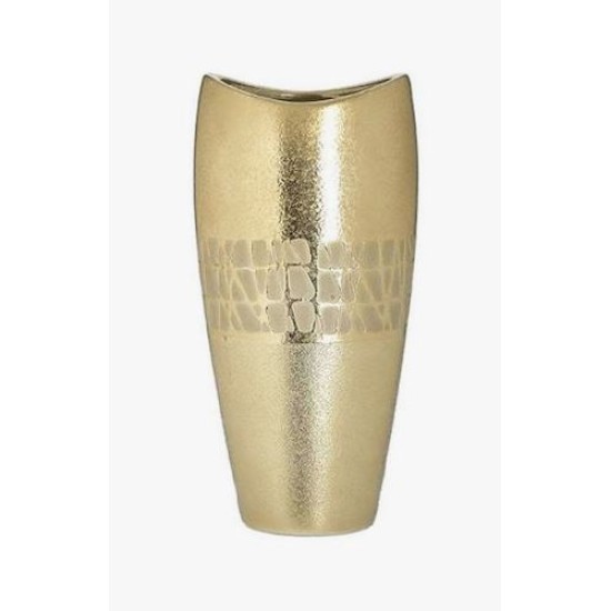 Ανθοδοχείο κεραμικό χρυσό 14x10x28εκ.