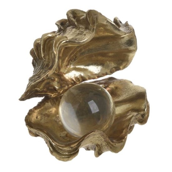 Διακοσμητικό επιτραπέζιο resin χρυσό 16x12x15εκ.