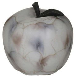 Διακοσμητικό μήλο resin λευκό/μαύρο 12x12εκ.