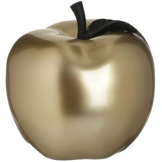 Διακοσμητικό μήλο resin χρυσό/μαύρο 15x15εκ.
