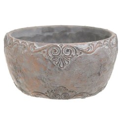 Ανθοδοχείο-κασπώ τσιμεντένιο γκρι 23x12εκ.