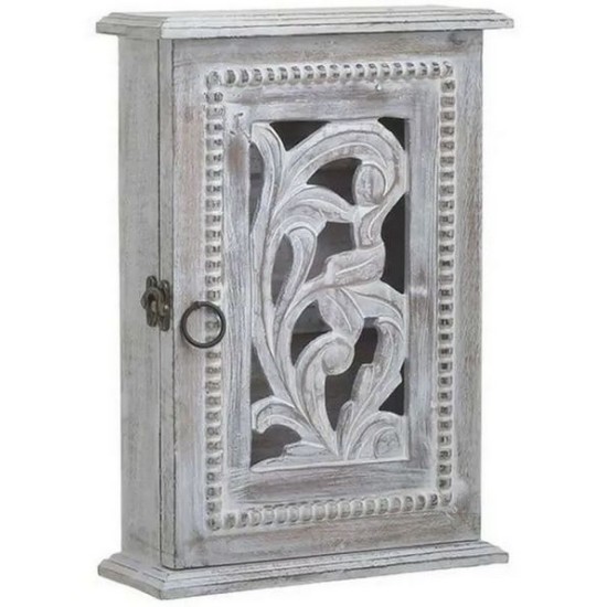 Κλειδοθήκη ξύλινη αντικέ natural 22x8x31εκ.