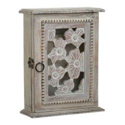 Κλειδοθήκη ξύλινη αντικέ natural 22x8x29εκ.