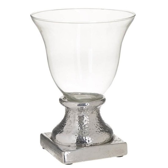 Κηροπήγιο γυαλί/κεραμικό 19x25εκ.