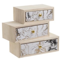 Κουτί mini συρταριέρα ξύλινο natural 23,5x12,5x20εκ.