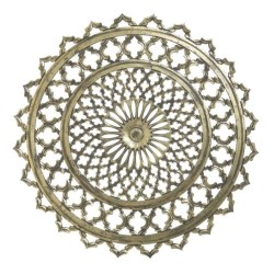 Διακοσμητικό τοίχου ξυλόγλυπτο αντικέ καφέ/χρυσό 90x5εκ.