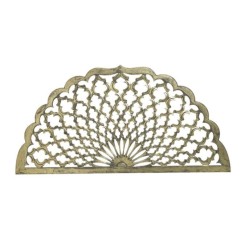 Διακοσμητικό τοίχου ξυλόγλυπτο αντικέ καφέ/χρυσό 120x2x60εκ.