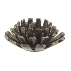 Κηροπήγιο μεταλλικό αντικέ χρυσό 13x13x5,5εκ.