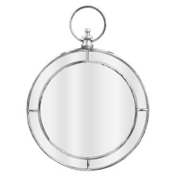 Καθρέπτης τοίχου PP αντικέ ασημί 43x5x59εκ.