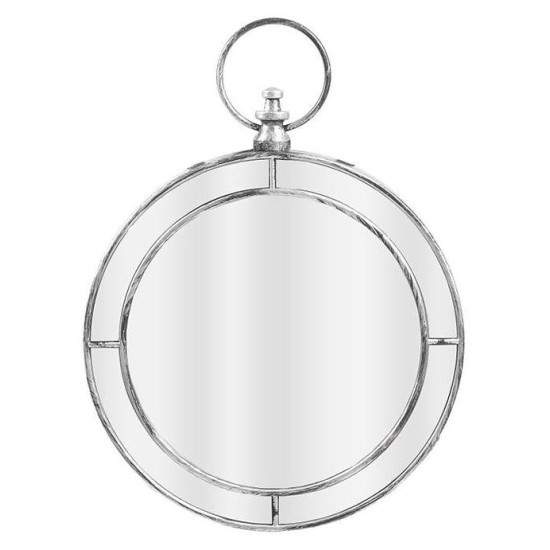 Καθρέπτης τοίχου PP αντικέ ασημί 43x5x59εκ.