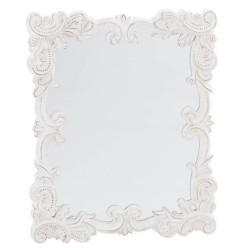 Καθρέπτης τοίχου polyresin λευκός σκαλιστός 50x3x60εκ.