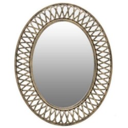 Καθρέπτης τοίχου polyresin οβάλ χρυσός 76x61x5εκ.