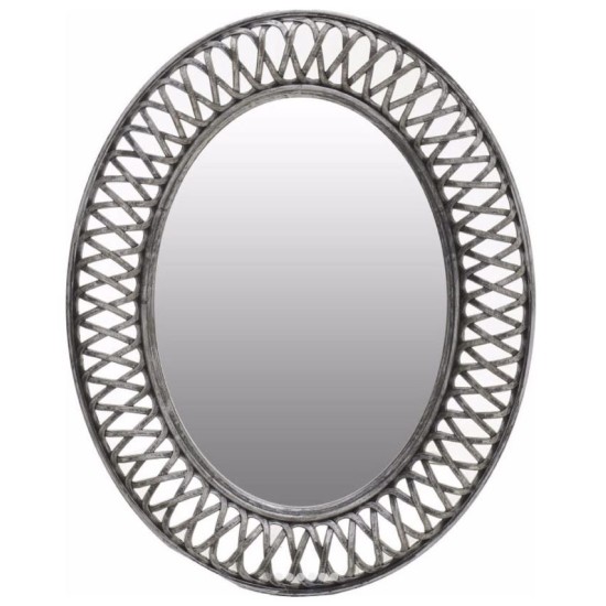 Καθρέπτης τοίχου polyresin γκρι 61x5x76εκ.