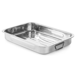 Ταψί ανοξείδωτο με λαβές 31x24x5εκ.