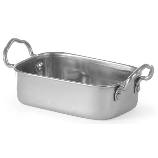 Ταψί ανοξείδωτο mini με χειρολαβές 19,6x9,5x7εκ.
