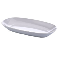 Πιατέλα μελαμίνης οβάλ λευκή 29x17x3,5εκ.