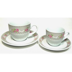 Σετ 6 φλυτζάνια καφέ πορσελάνης 90cc