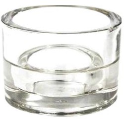 Κηροπήγιο γυάλινο στρόγγυλο 3,9x4,9εκ.