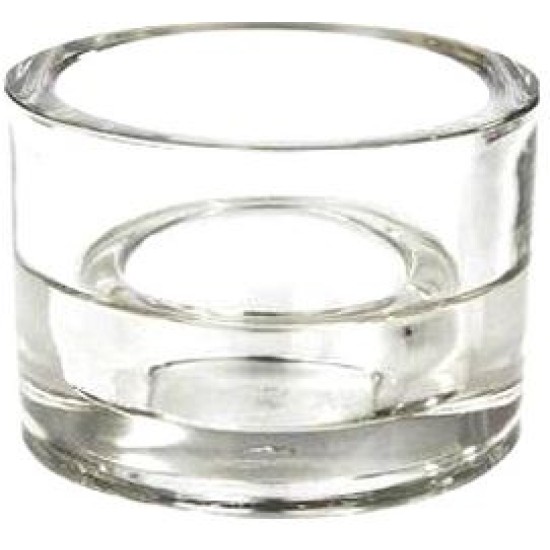 Κηροπήγιο γυάλινο στρόγγυλο 3,9x4,9εκ.