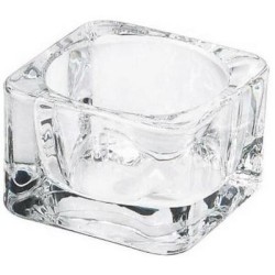 Κηροπήγιο γυάλινο τετράγωνο 5x5x3,4εκ.