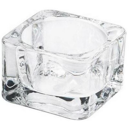 Κηροπήγιο γυάλινο τετράγωνο 5x5x3,4εκ.
