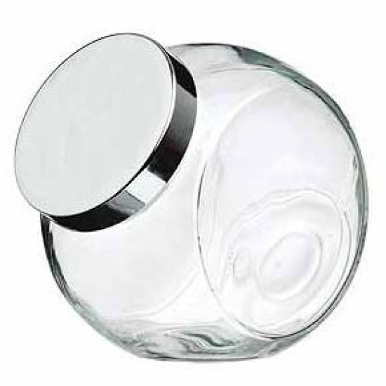 Βάζο αποθήκευσης τροφίμων γυαλί/μέταλλο 2L