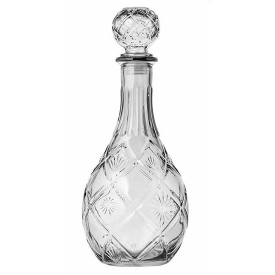 Καράφα γυάλινη με σκάλισμα 850ml