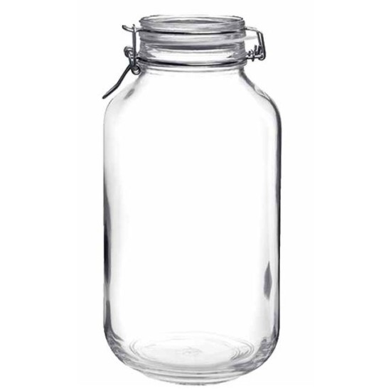 Μπισκοτιέρα γυάλινη με αεροστεγές κλείστρο 2L