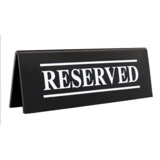 Πινακίδα ακρυλική 15εκ. RESERVED