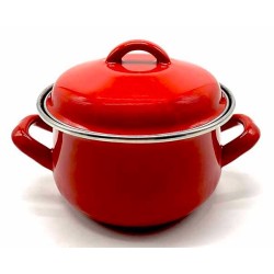 Κατσαρολάκι εμαγιέ κόκκινο 12εκ.