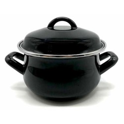 Κατσαρολάκι εμαγιέ μαύρο 12εκ.