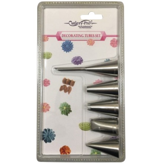 Σετ 5 μύτες κορνέ ανοξείδωτες για διακόσμηση