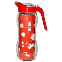 Κανάτα ψυγείου γυάλινη 1.5L με πλαστικό καπάκι