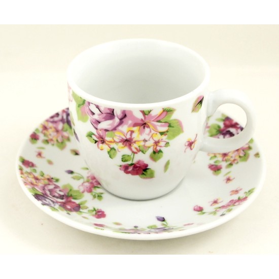 Σετ 6 φλυτζάνια καφέ πορσελάνης 120cc