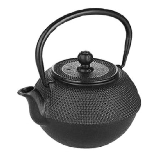 Τσαγιέρα μαντεμένια μαύρη 0.3L