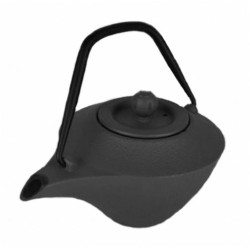 Τσαγιέρα μαντεμένια μαύρη 0.4L