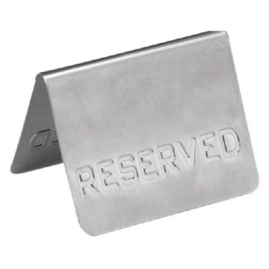 Πινακίδα ανοξείδωτη 7,5x6εκ. RESERVED
