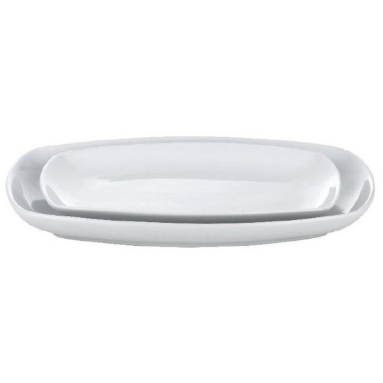 Πιατέλα πορσελάνινη ορθογώνια λευκή 30εκ.