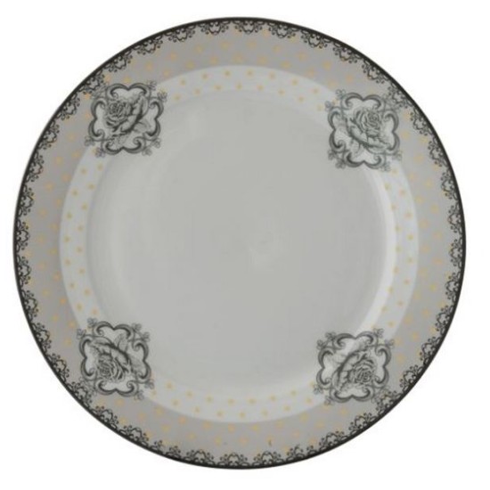 Πιάτο ρηχό πορσελάνης 27εκ. ΛΟΥΛΟΥΔΙ ΓΚΡΙ
