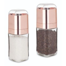 Μύλος πιπεριού με κεραμικό μηχανισμό γυάλινος με καπάκι 5,5x5,5x17εκ. 180ml