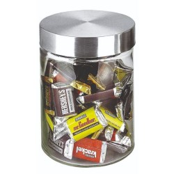 Βάζο γυάλινο με ανοξείδωτο καπάκι 11x16,8εκ. 1300ml