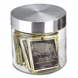 Βάζο γυάλινο με ανοξείδωτο καπάκι 11x11,5εκ. 850ml