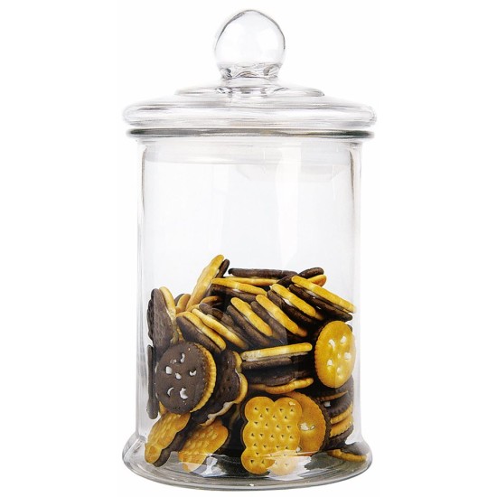 Μπισκοτιέρα γυάλινη με αεροστεγές καπάκι 15x27εκ. 2.5L